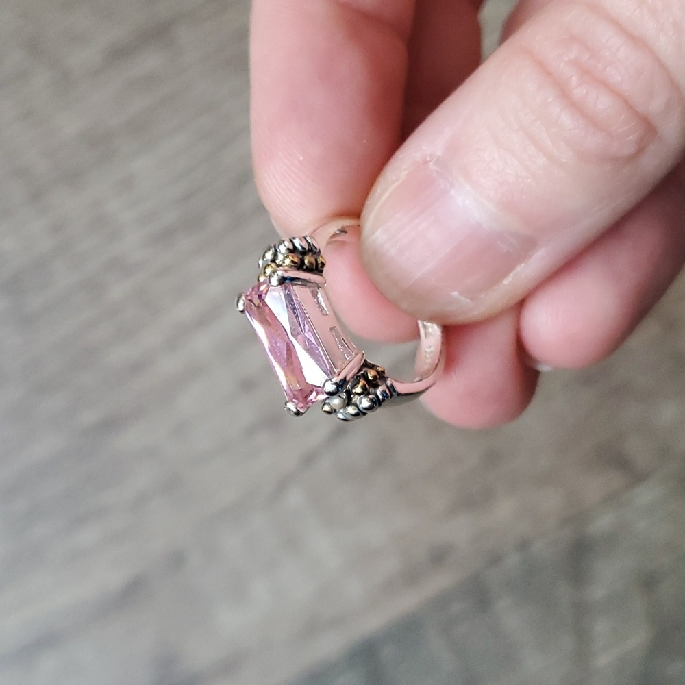 🆕 Pink stone sterling silver ring